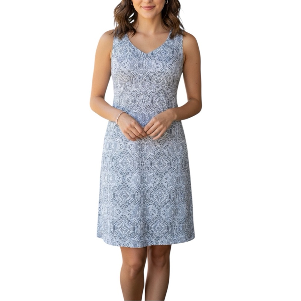 PrAna Sz Small Dress Grey White Casual‎ Outdoors
